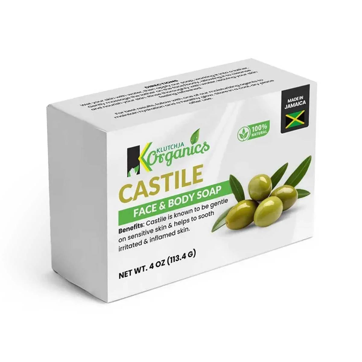 KlutchJa Organics Castile Face & Body Bar, 4oz